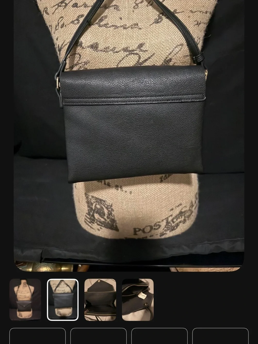Lucky Brand Black Envelope Crossbody Bag